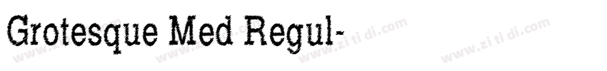 Grotesque Med Regul字体转换